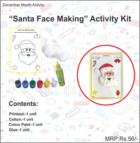 Santa Face Making Activity Kit