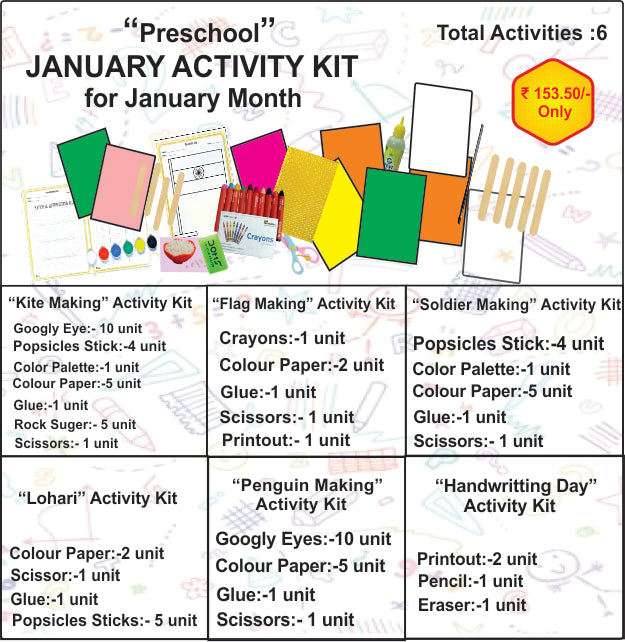 Preschool JANUARY ACTIVITY KIT for January Month