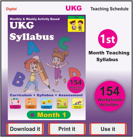 UKG Teaching Plan Month-1