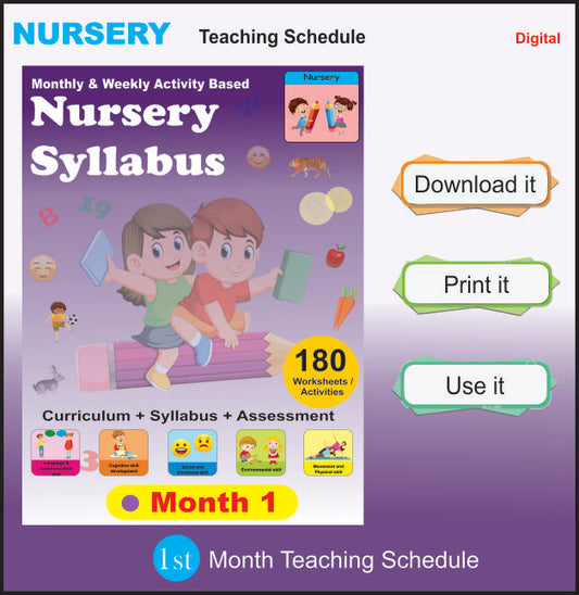 Nursery Teaching Plan Month-1