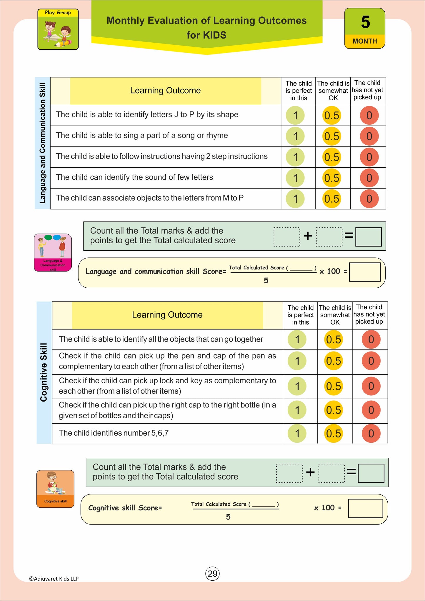 Prime Technique Month-5 Assessment(Play Group)