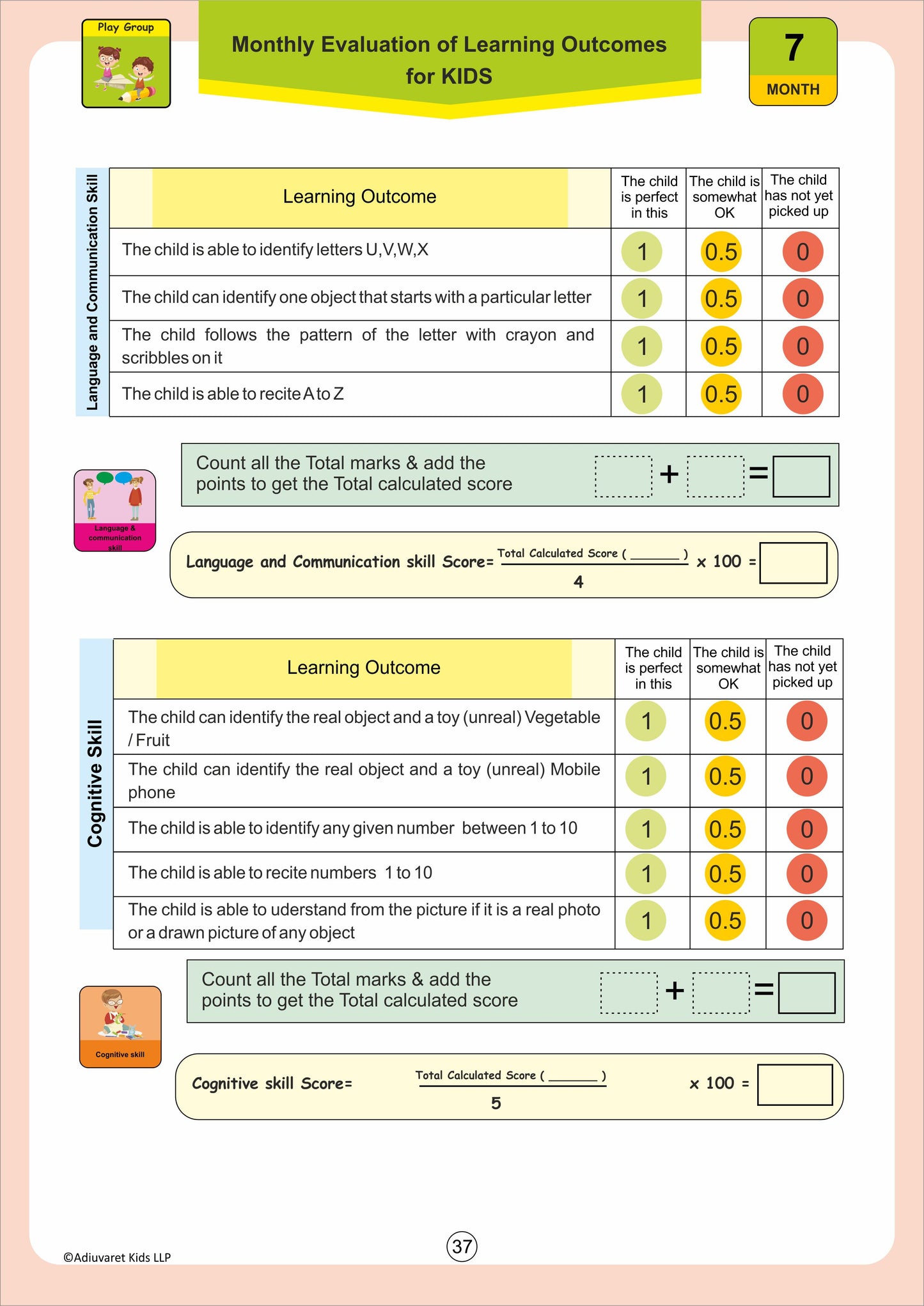 Prime Technique Month-7 Assessment(Play Group)