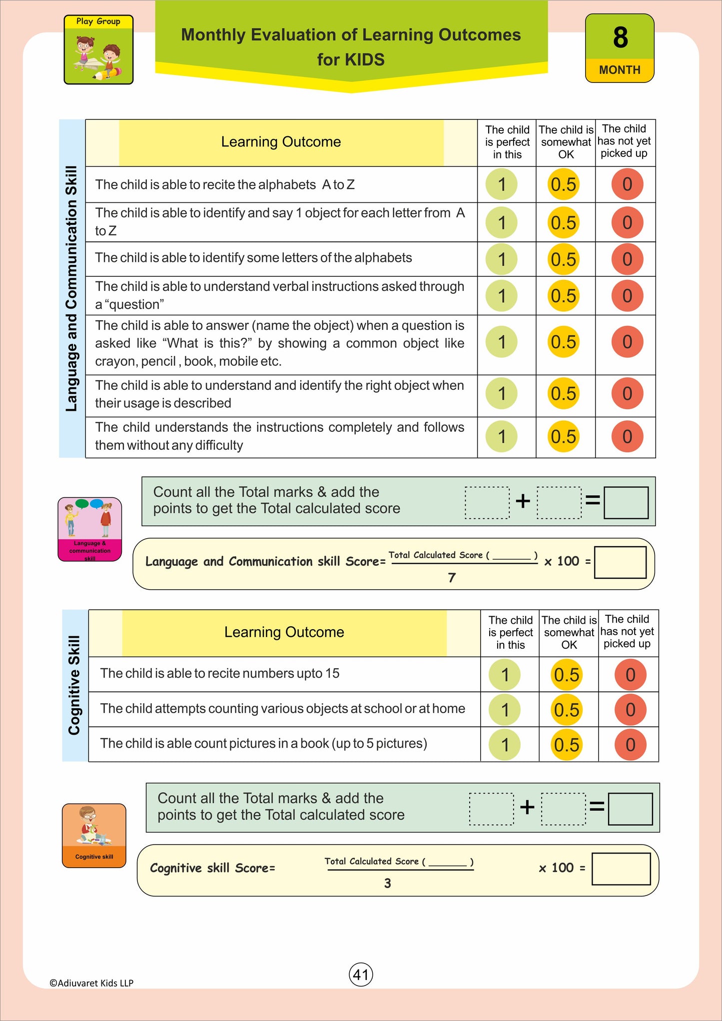 Prime Technique Month-8 Assessment(Play Group)