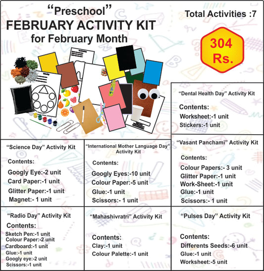 Preschool FEBRUARY ACTIVITY KIT for February Month